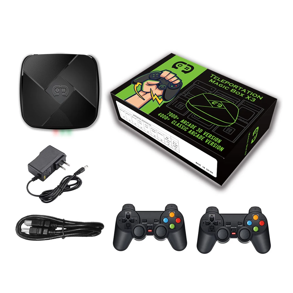 

Игровая консоль с двойным беспроводным джойстиком, 32 ГБ, для PSP/N64/PS, 10000 + игр, ретро консоль с аксессуарами для ТВ