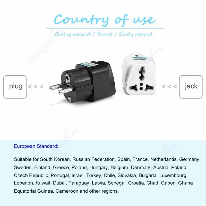 EU KR Plug Travel Adapter Converter US AU UK To European Euro European South Korea AC Power Adapter Electrical Socket Outlet images - 6