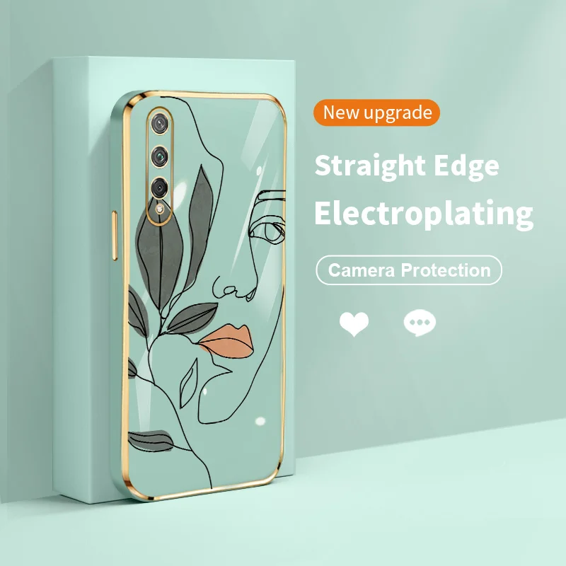 

Women and Flowers Electroplating Silicone Phone Case for Honor 20 20S Y9S P Smart Pro Nova 5T Honor 9X Pro X10 Magic4 Pro Ultra
