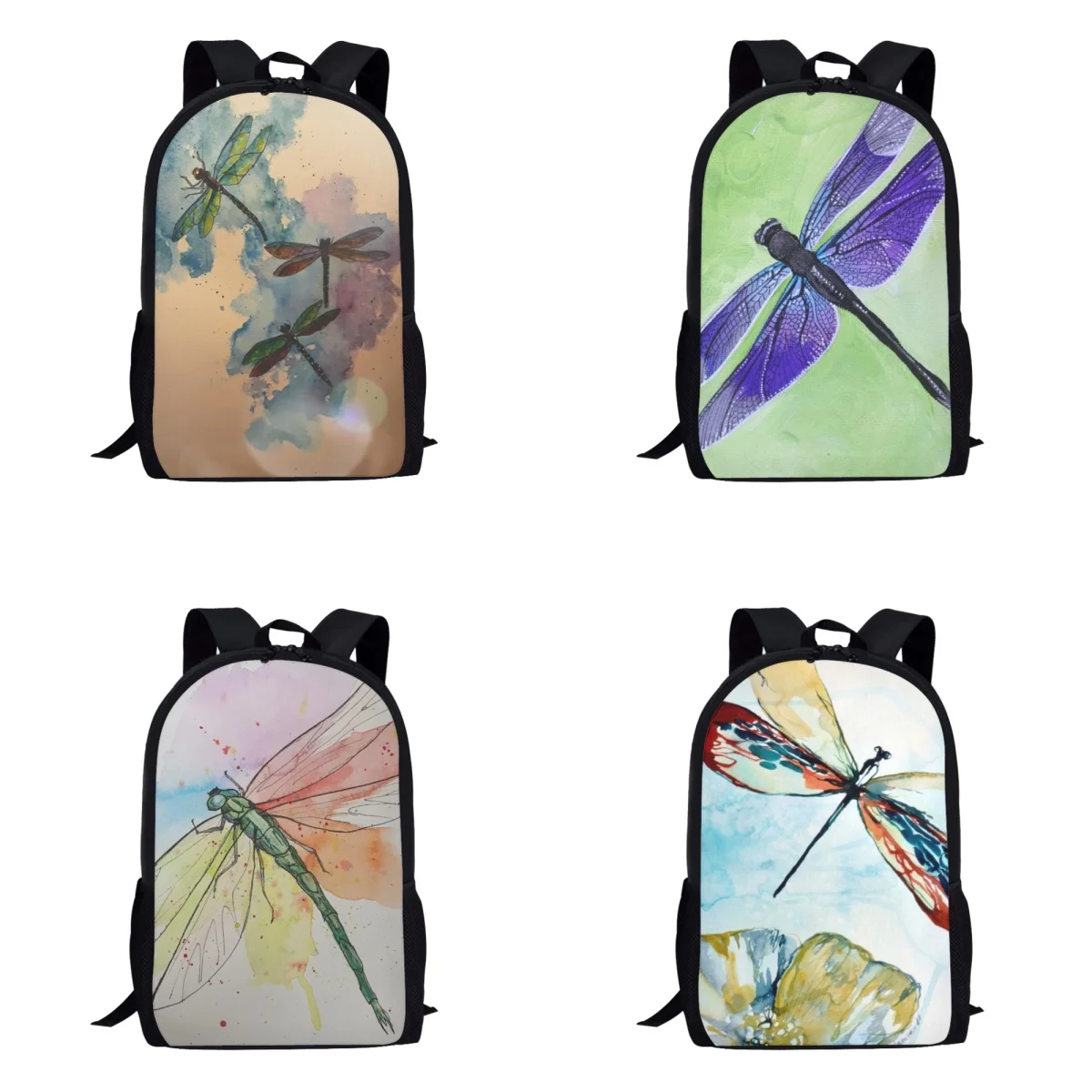 

BELIDOME Fashion Dragonfly Printing Women Backpack Travel Shoulder Bag Casual Large Capacity Girls Laptop Rucksack Female 2023