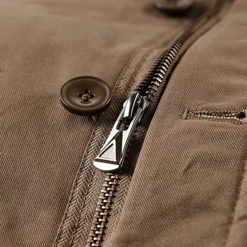 Men's Jacket Male Tooling Cotton-padded Jacketswinter Thickened Large Size Casual Warm Cotton Coat Jacket Lapel Men's Clothing