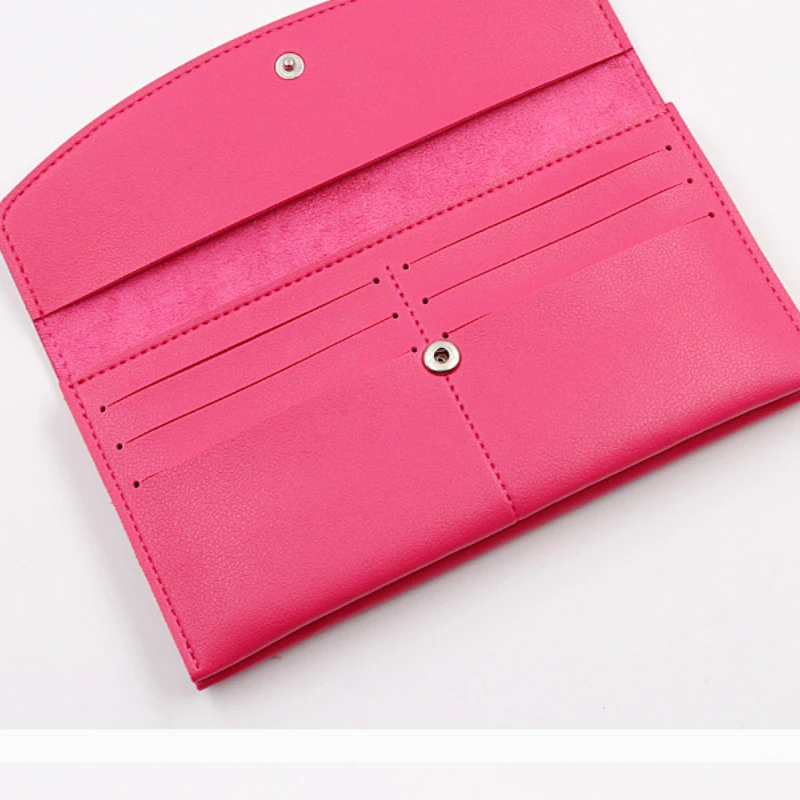 2023 New Ladies Wallet Long Simple Money Clip Multi-card Position Multi-color Korean Soft Leather Coin Purse