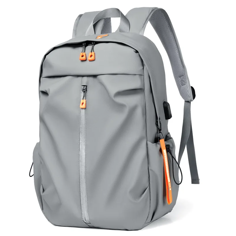 

Fashion Women Men Casual Backpack Nylon Waterproof Laptop Backpack with USB Charge Port Earphone Port