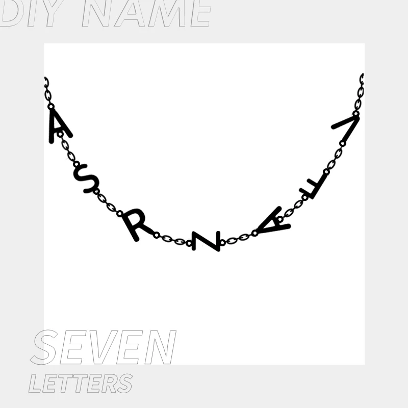 Orazio Gold Color Alphabets Pendant Choker Charm Name Necklace 26 Letter Patchwork Custom English Neck Chain Women Fine Jewelry