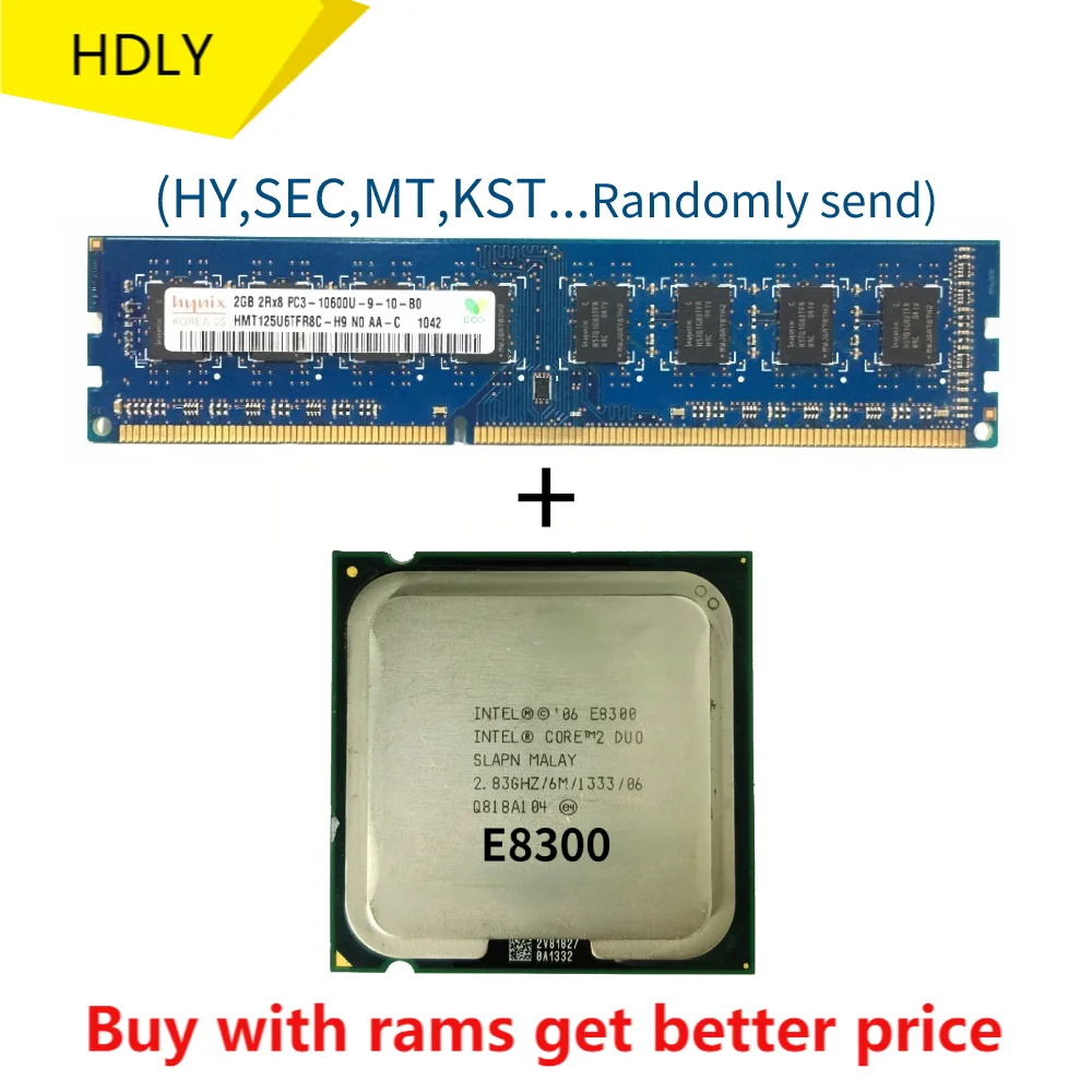 

DDR3 2G 1333Mhz with E8300 CPU Processor 2.8GHz 6M SLAPN LGA 775 E8300 CPU