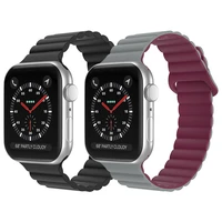 2022 latest designer silicone magnetic watch strap for apple watch se 7 6 5 4 3 2 smart watchband replacement iwatch bracelet