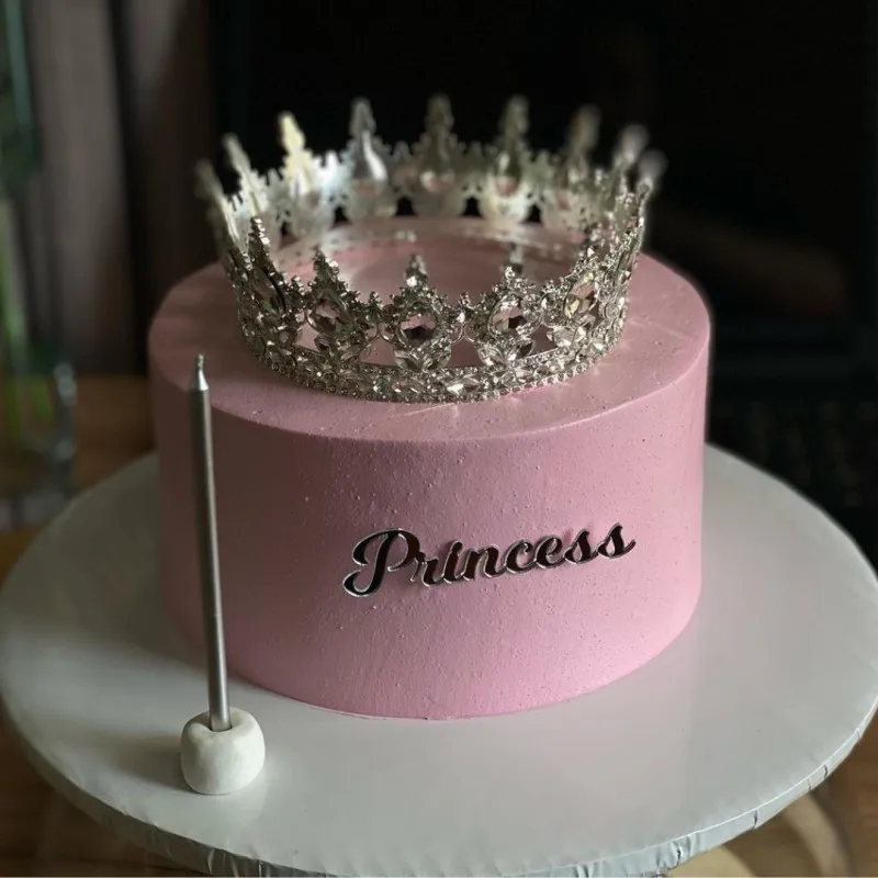 Золотой, розовый, серебряный акриловый топпер для торта 