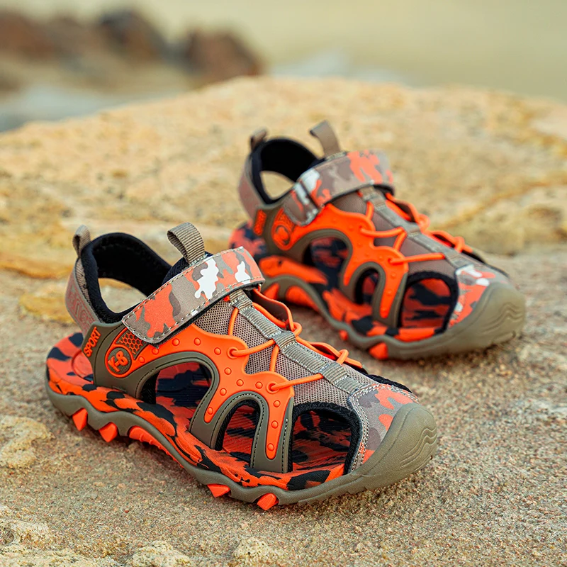 2023 New Children Summer Sandals Kids Beach Footwear Kids Shoes Closed Toe Sandals For Boys And Girls sandals