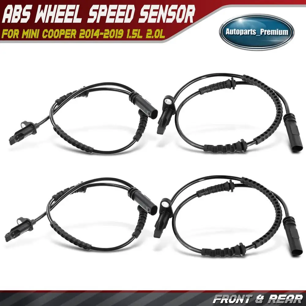 

4x Front & Rear ABS Wheel Speed Sensor for Mini Cooper 2014-2019 L3 1.5L L4 2.0L