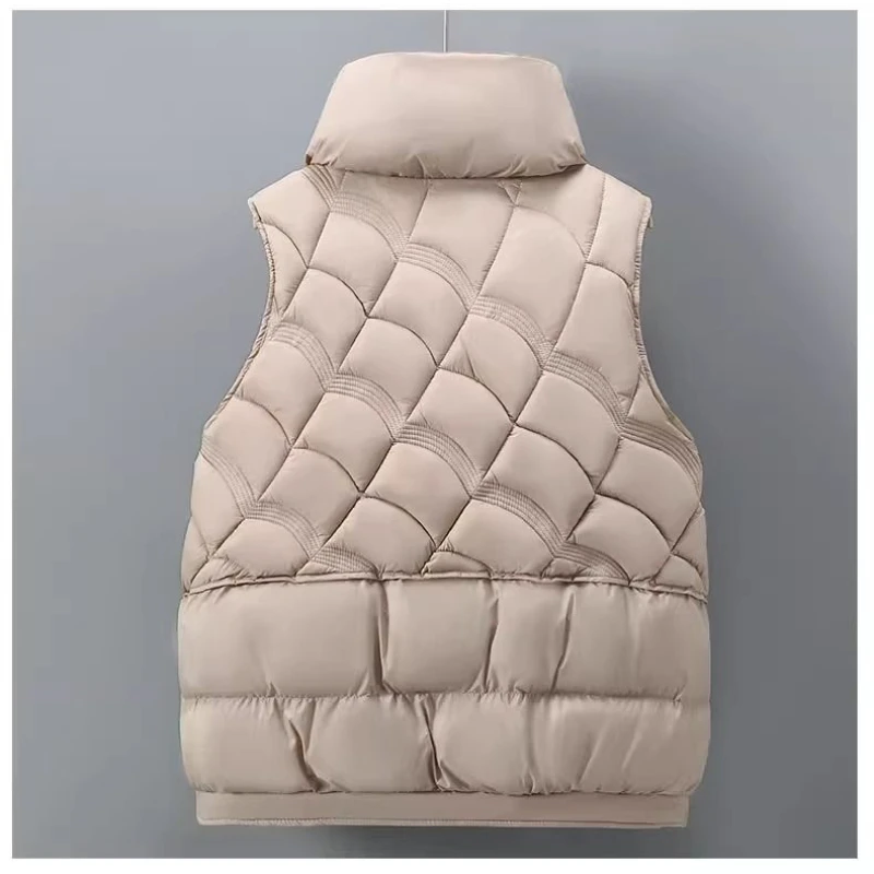 Женская теплая куртка 2024 одежда с хлопковой подкладкой жилет без рукавов