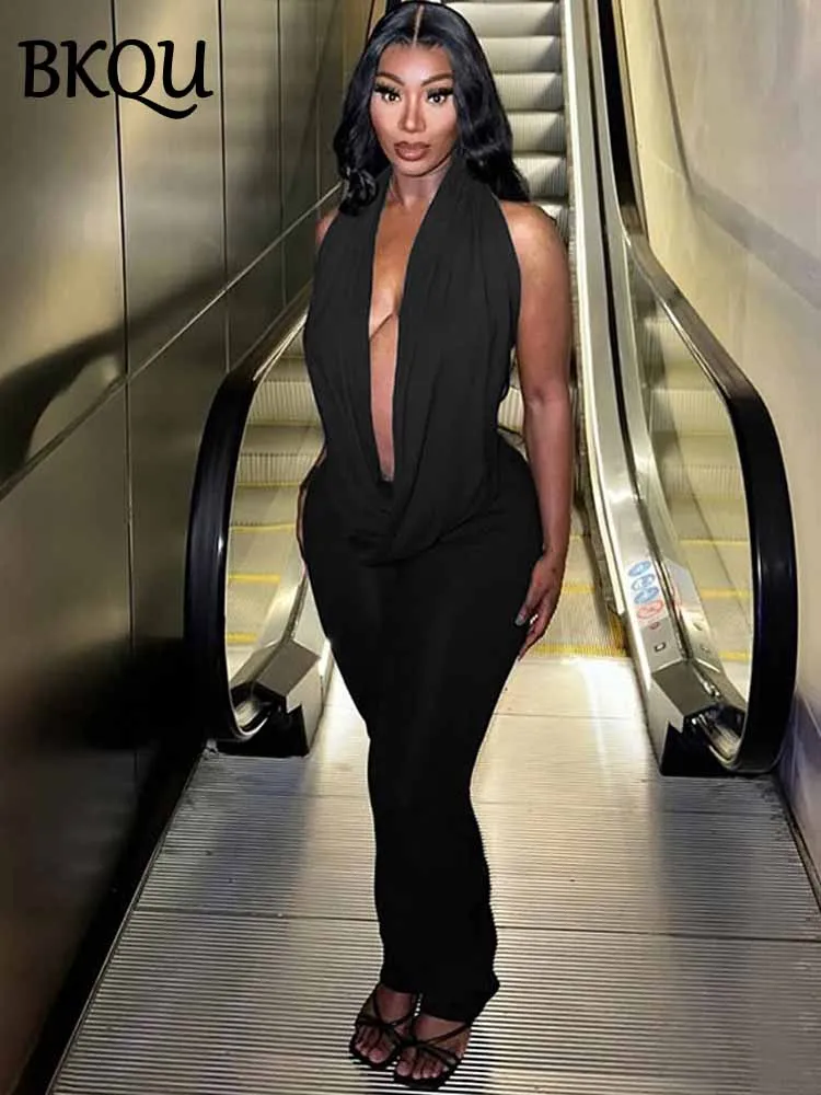 BKQU сексуальные комплекты из 2 предметов женские майки с распашным воротником и