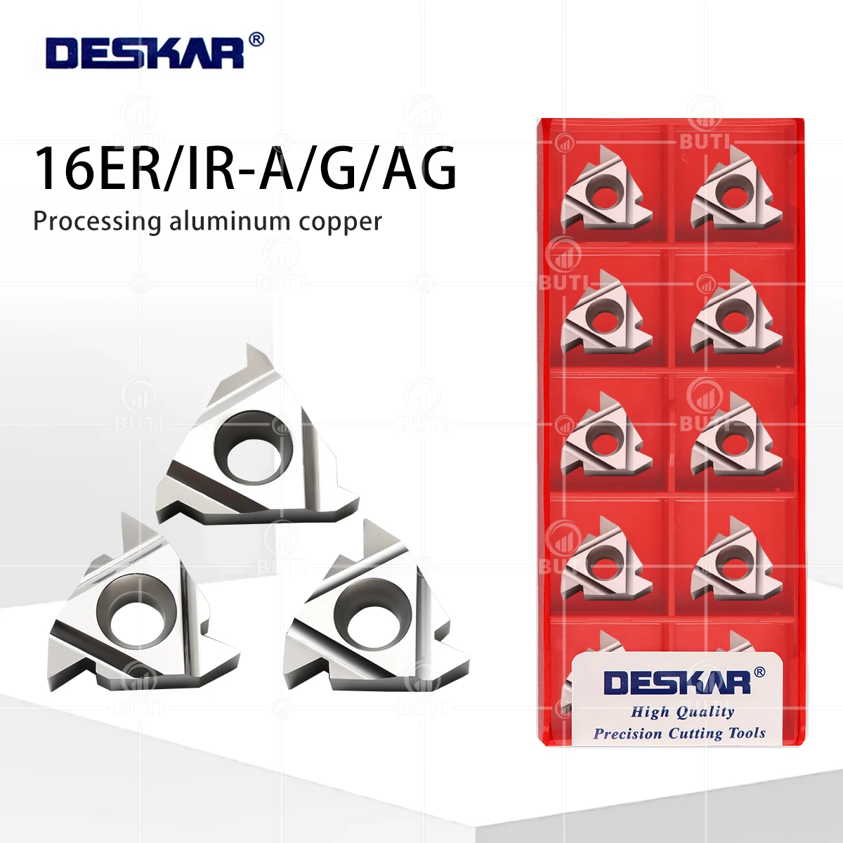 

DESKAR 100% оригинальный инструмент для нарезания резьбы, токарный станок, алюминиевое режущее лезвие 16ER 16IR A55 A60 G55 G60 AG55 AG60 K15, обработка алюминия