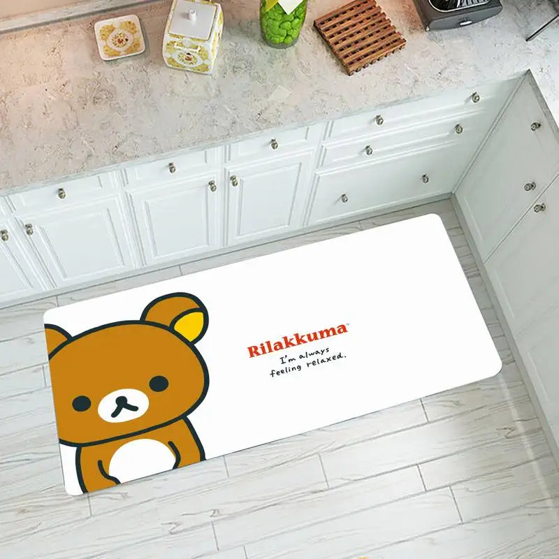 Kawaii rilakkuma bear кухонный коврик для спальни гостиной домашний ковер украшение входа