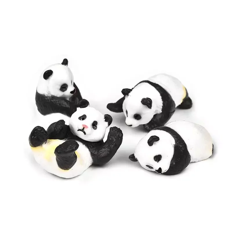 

Cute Panda Moss Micro Landscape Terrarium Figurine Decoration Resin Funny Panda Babies Ornament Fairy Garden Miniature