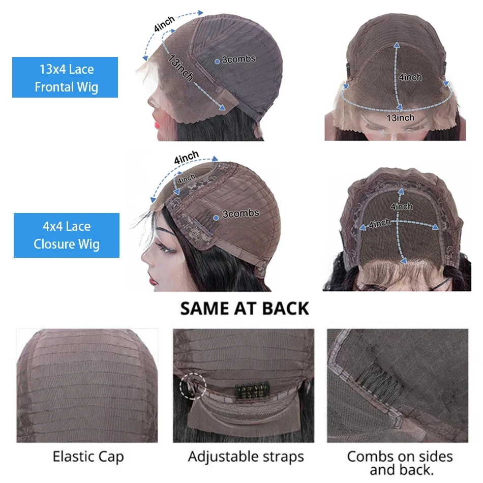 Парик из 100% человеческих волос с глубокой волной коротким Бобом 13x 4 на сетке