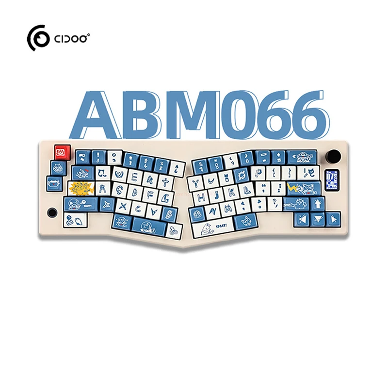 

Беспроводная игровая клавиатура Cidoo Abm066, трехрежимная Rgb клавиатура, механическая клавиатура Alice с пользовательским экраном, многофункциональная прокладка с ручкой через Mac