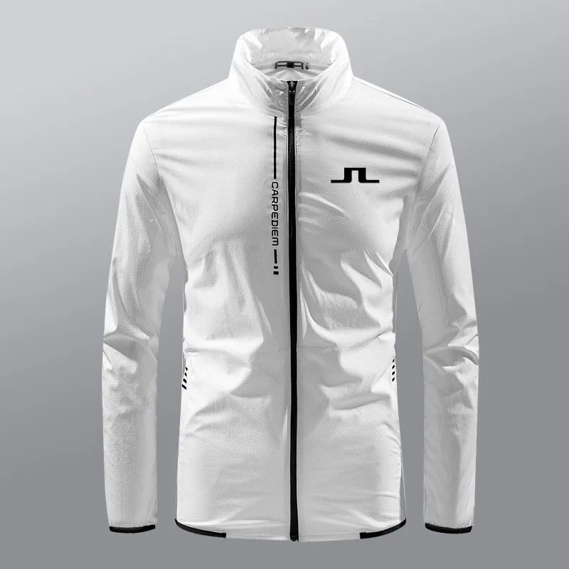 2022 New Summer J Lindeberg Golf Jacket Men Outdoor Sports Golf Suit Windbreaker Lightweight Breathable Zipper Fishing Jacket