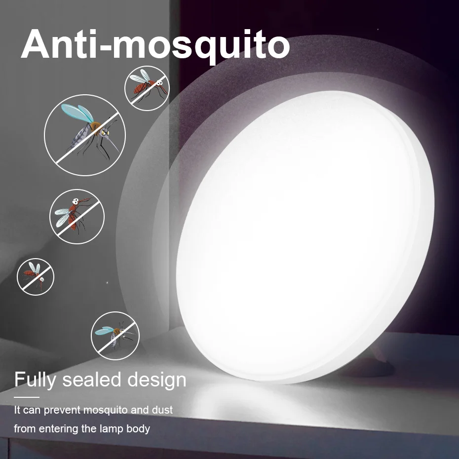 AC220V Светодиодный отсос крыши 12W / 24W 36W 48W Гостиная Круглая современная панель