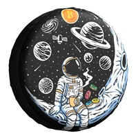 bitcoin crypto btc to the moon spare wheel cover for jeep hummer 4x4 rv custom astronaut cryptocurrency tire protector