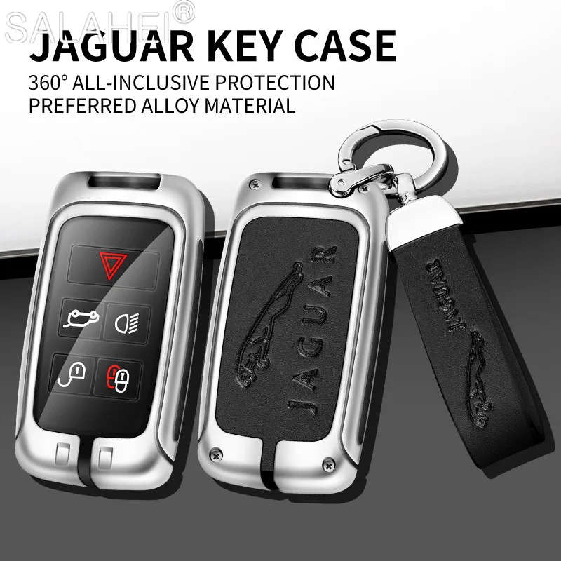 

Metal Car Badge Key Case Leather Keyring Keychain For Jaguar XF XFL XJ XJL XE XEL XK XKR XJ6 Pace Fpace Epace Stype Accessories