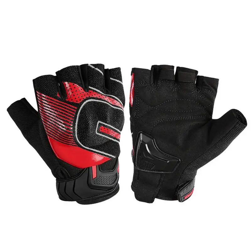 

Summer Motorcycle Gloves Non-Slip Breathable Fingerless Gloves Riding Gloves With Gel Palm Hard Knuckle Protection Motorbike