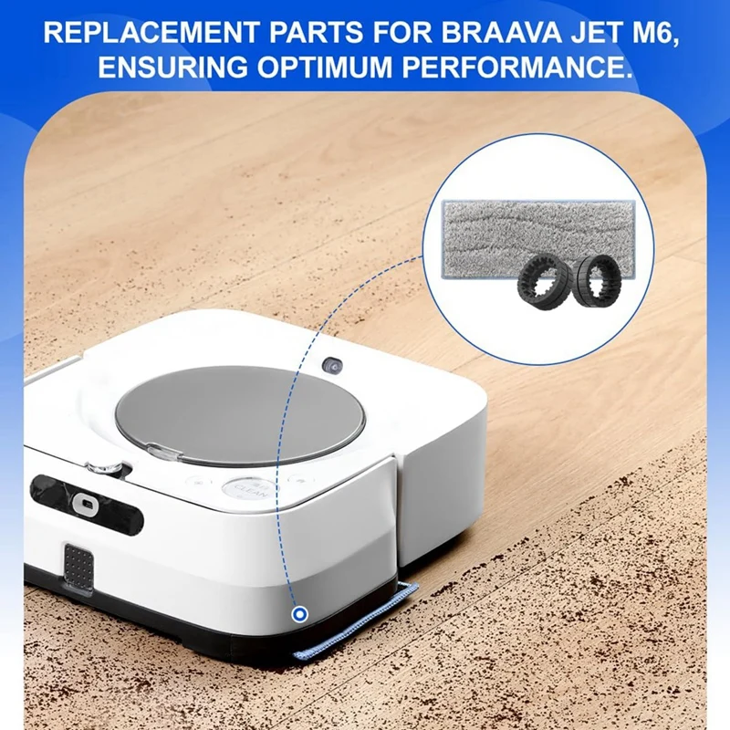 Подушечки для влажной уборки сменные колесные шины ткань швабры Irobot Braava Jet M6 (6110)