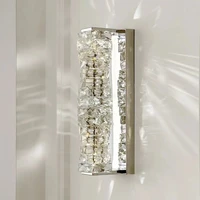 IWP Crystal Wall Lamp Chrome Gold LED Sconce Villa Decorative Wall Light Luxury Stair Lamp For Living Room Sofa Bedroom Restroom