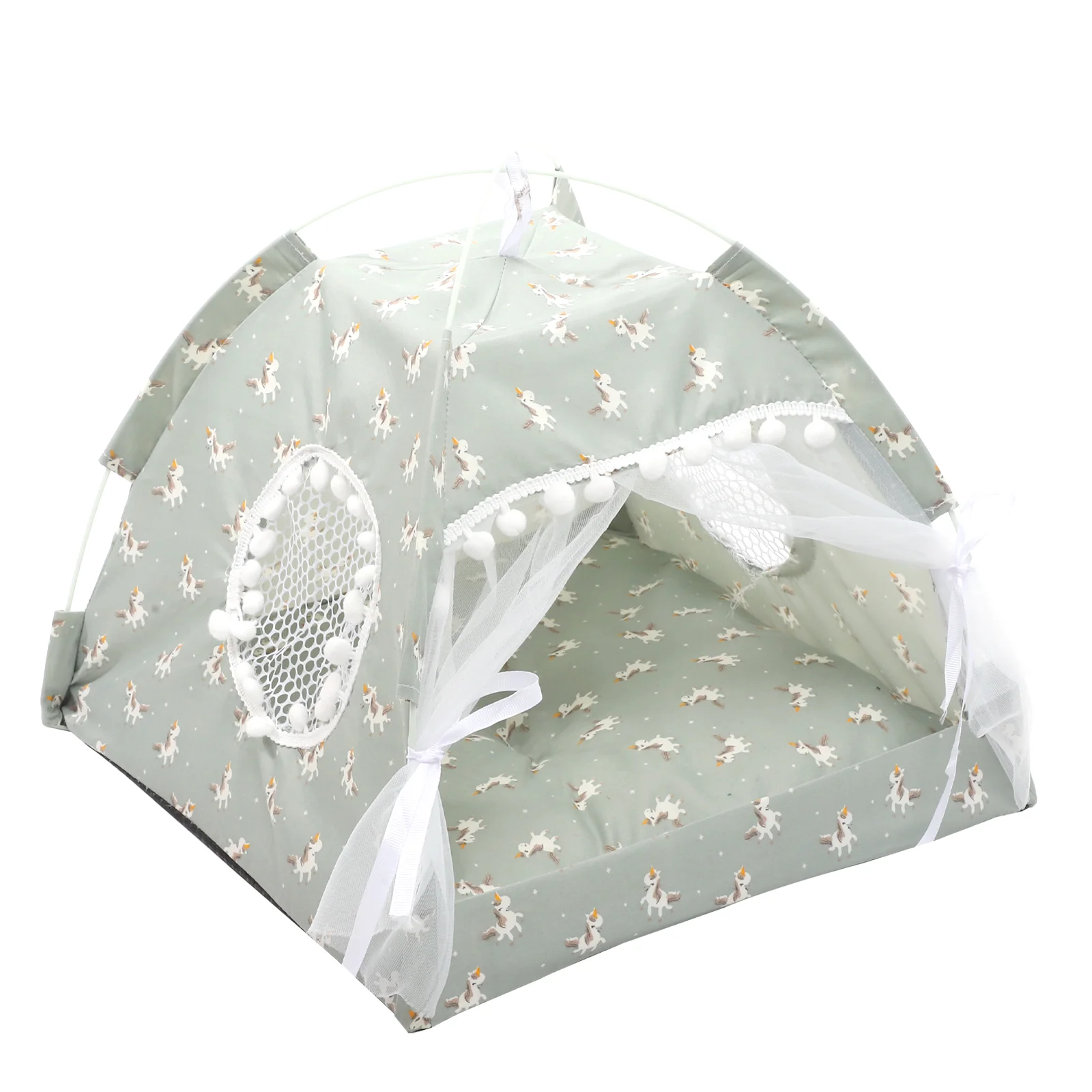 

Kennel House Upholstery Trim Pet Sleeping Place Decorative Kitten Dog Bed Cat Cloth Tent Washable Rest