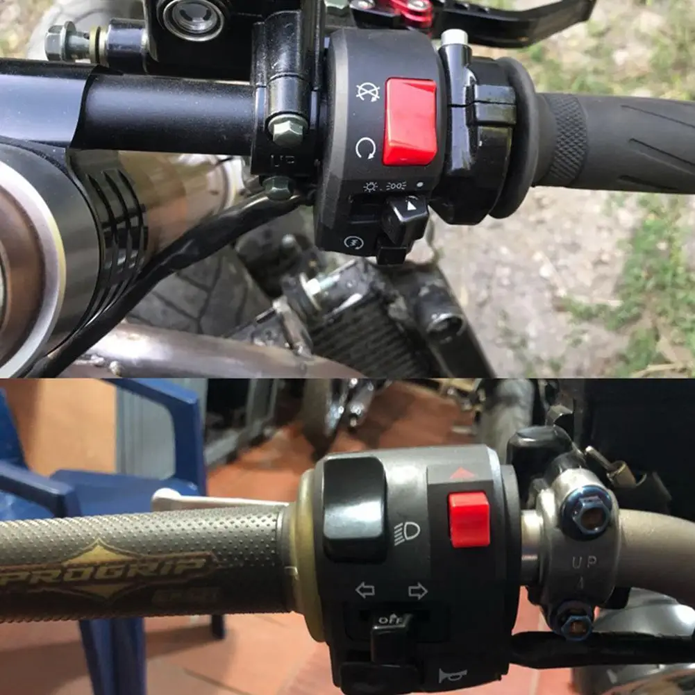 

Motorcycle Switches Motorbike Horn Button Turn Signal Electric Fog Lamp Light Start Handlebar Controller Switch