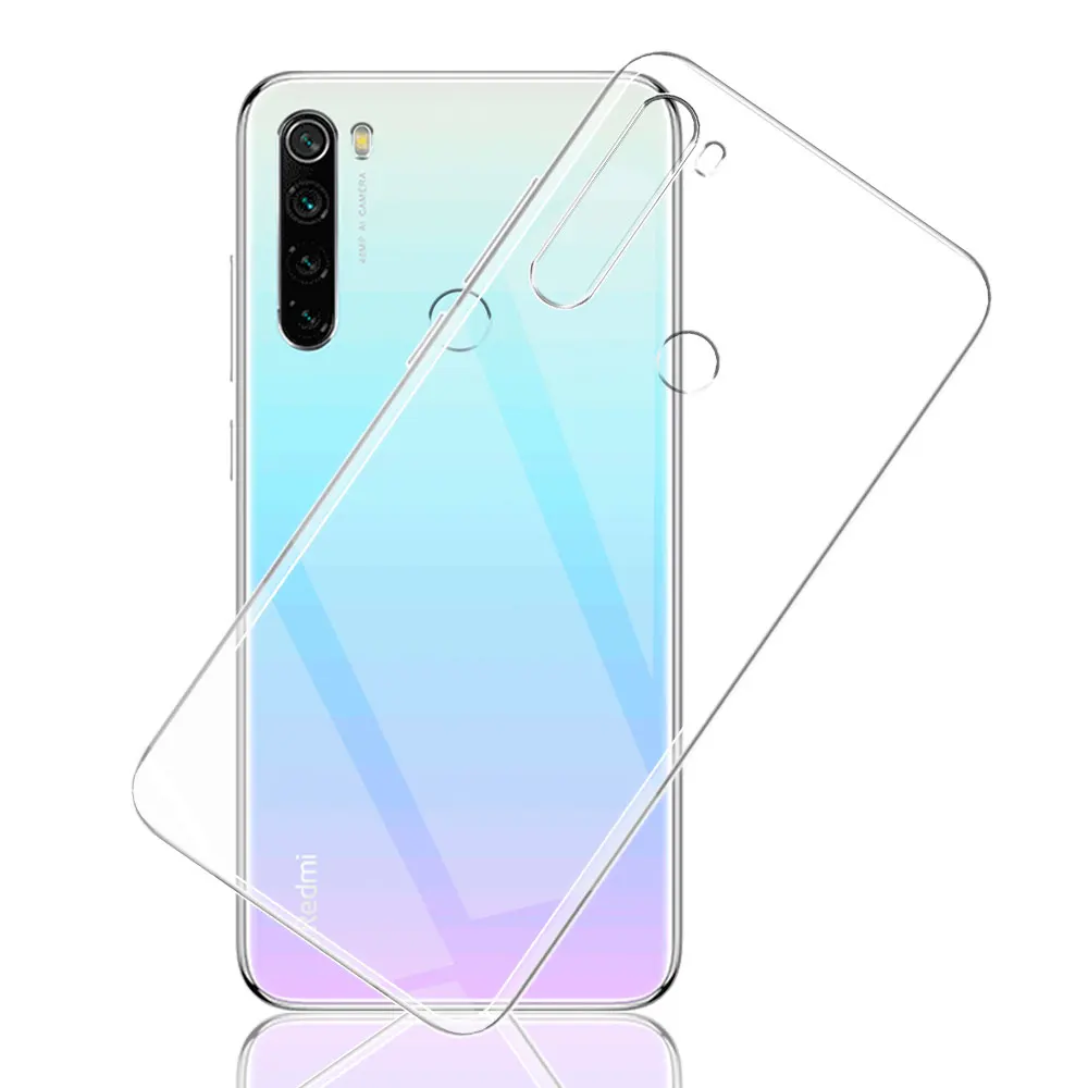 Прозрачный чехол для Xiaomi Redmi Note 8 силиконовый мягкий 8T телефона Pro прозрачный