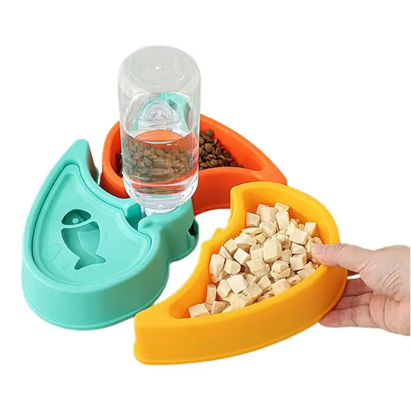 

Cat Feeders Automatic Cat Food And Water Cat Food And Water Bowl Set Wet And Dry Separation Automatic Cat Food And Water