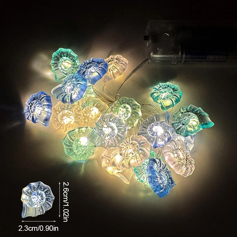 

Светодиодные гирлянды ZQNYCY в виде ракушек и морских звезд