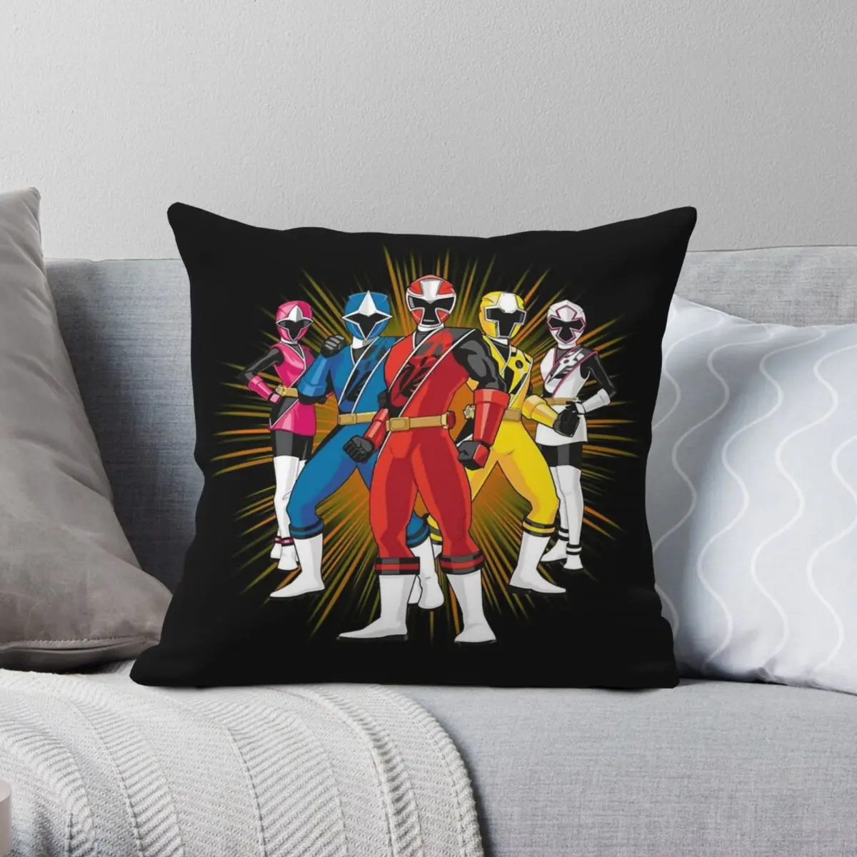 Наволочка Ninja Sentai Kakuranger из полиэстера и льна бархатная креативная Декоративная