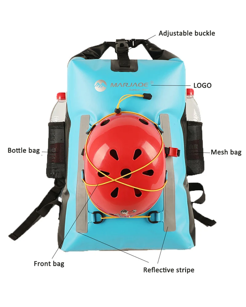 Large Capacity 30L Waterproof Dry Backpack Roll Top Bag Motocycle Dry Sack Rafting Pack Water Resistant Bag Bolsa Moutain Ocean