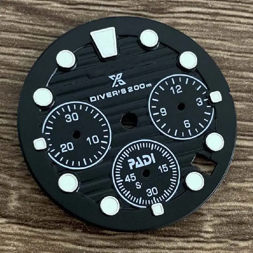 Watch Accessories  30mm Dial And Hands Quartz Ripple Dial / Hands Only for Japanese VK63 Movement