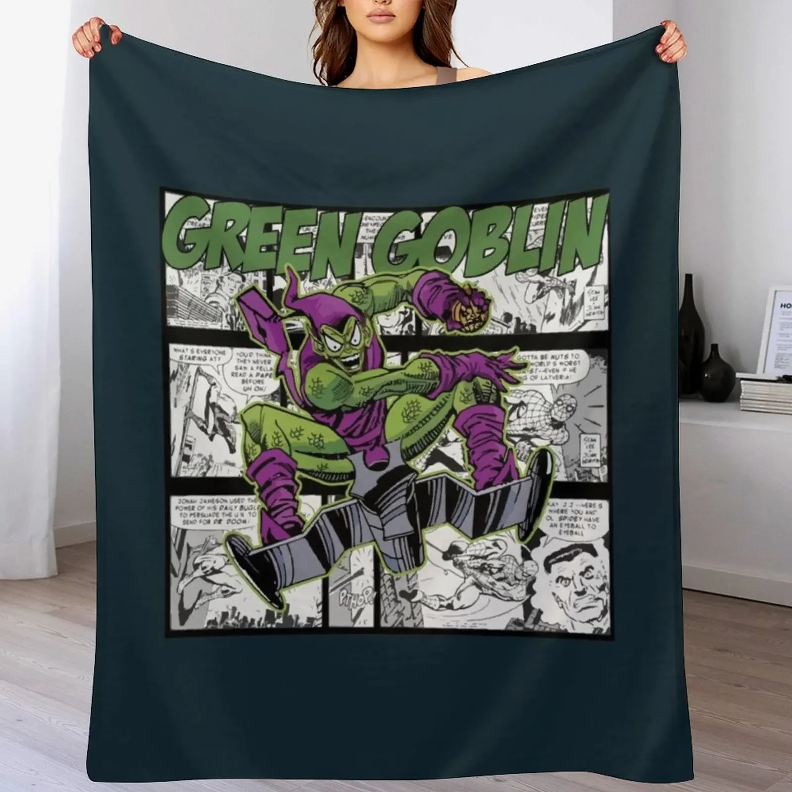 Одеяло с зеленым гоблином брендовые флярные рождественские украшения одеяла