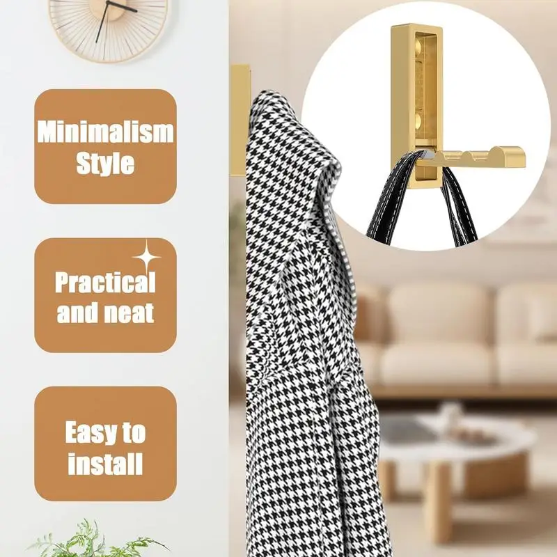 Складные Настенные крючки сверхпрочные настенные из цинкового сплава с винтами