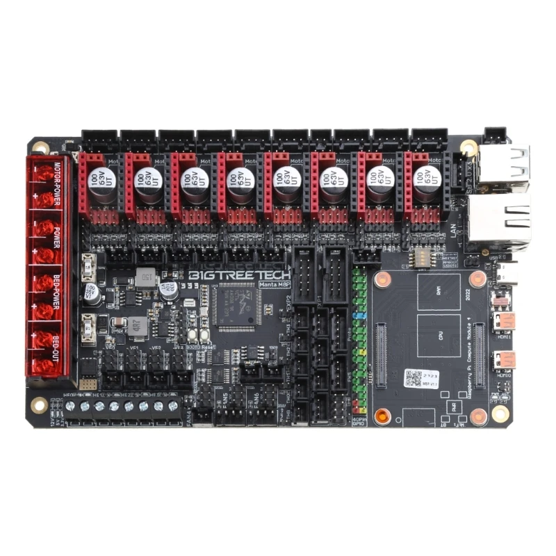 

Manta M8P V1.1 Control Board 32Bit Integrated Motherboards CB1 Support for Klipper Firmware TMC5160 V1.3 TMC2209