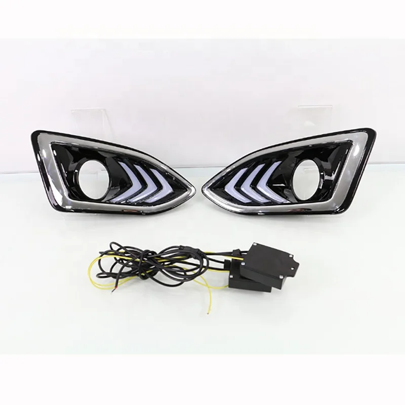 

YZX LED Daytime Running Light for Ford Edge DRL Daylight with singal 2015-2016 fog lamp cover