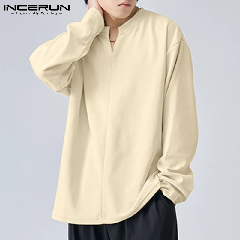 

Мужская футболка с длинным рукавом и V-образным вырезом