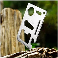 outdoor hiking pocket tool credit card 11 in 1 portable outdoor camping survival multi tool tourism equipment