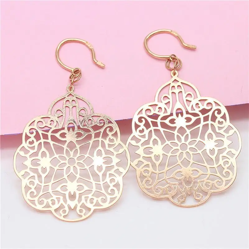 

Новинка 585 г., фиолетовое позолоченное золото 14 к, искусственное золото для женщин, модные изысканные вечерние ювелирные изделия, подарок