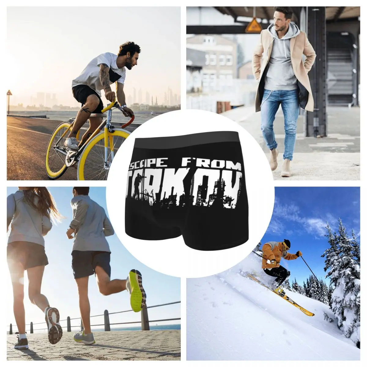 Сексуальные трусы-боксеры трусы мужские с логотипом таркова нижнее белье для