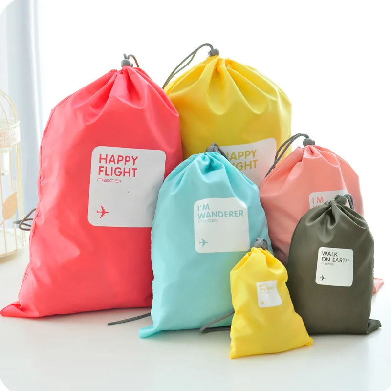 

4pcs Travel Accessories Men and Women Clothes Classified Organizers Portable Beam Mouth Packing Bags Shoes Luggage Storage Bag