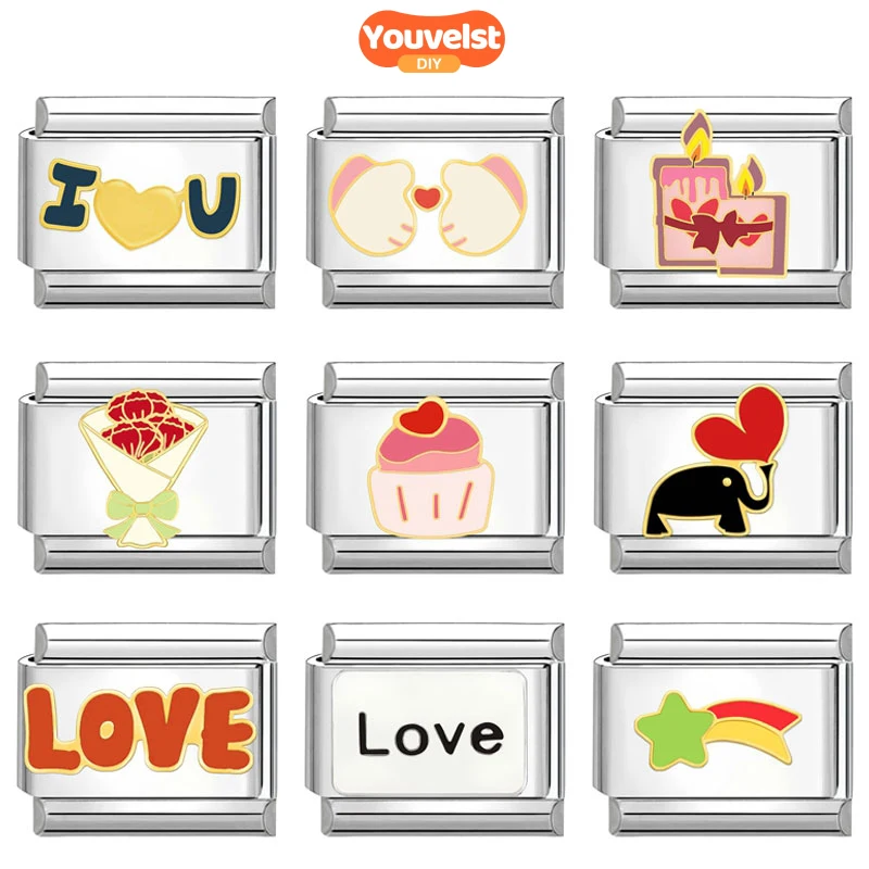 Романтический шарм-браслет Youvelst луна Оранжевый кот итальянские шармы звенья