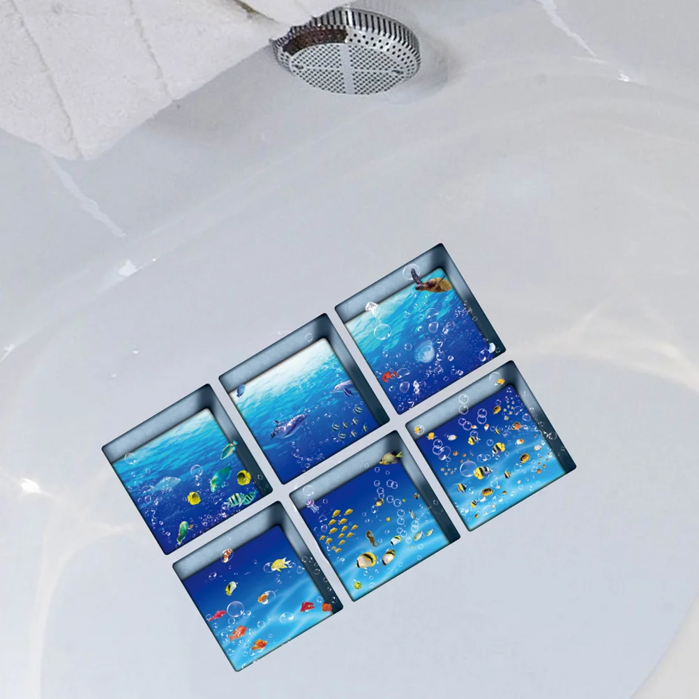 

Наклейки 3D для ванны, Нескользящие, водостойкие, 13 х13 см, 6 шт.