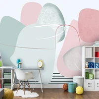 custom 3d wallpaper personality abstract geometric square mural childrens bedroom background wall painting papel de parede 3 d