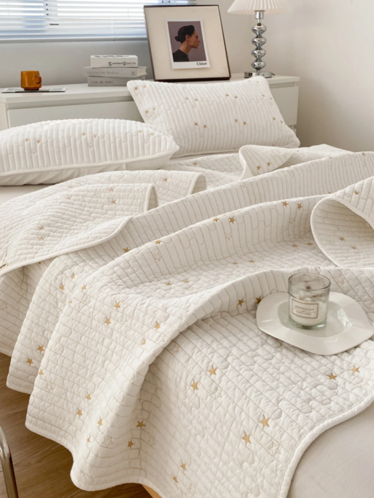 Хлопковое покрывало комплект из трех предметов стеганое одеяло класса 00 чистого