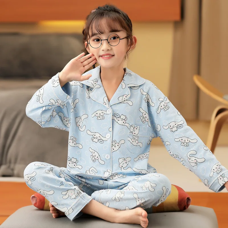 

Kawaii Sanrioed детские пижамы Kuromi Cinnamoroll Melody аниме мультфильм для мальчиков и девочек детская одежда для сна подарок