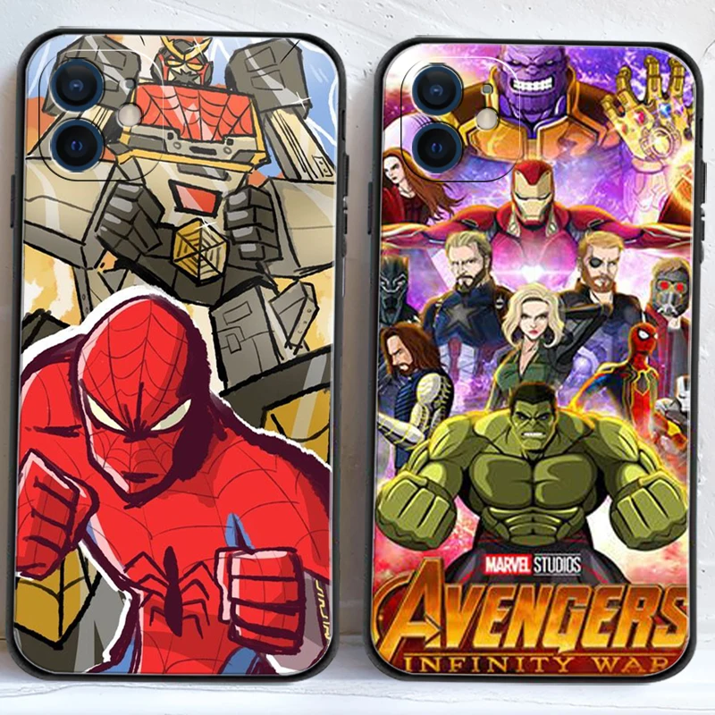 

Marvel Avengers Phone Cases For iPhone 11 12 Pro MAX 6S 7 8 Plus XS MAX 12 13 Mini X XR SE 2020 Carcasa Coque Back Cover Funda